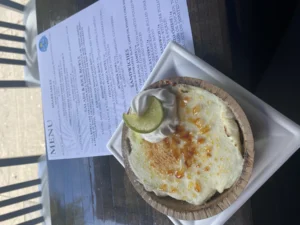 Baked Cheese Dip served with tortilla chips at Royal James