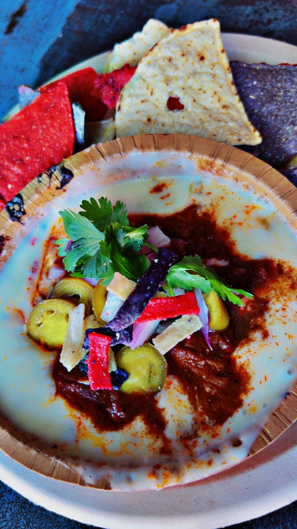 Black Bean Jamaican Hummus with tortilla chips at Royal James