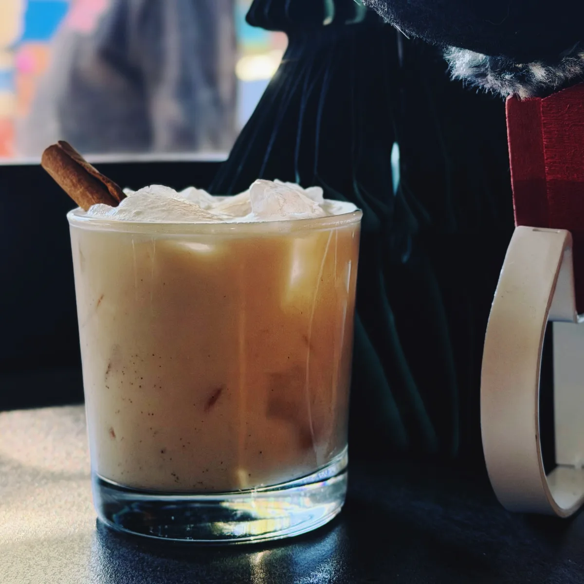 Creamy cocktail served over ice at Royal James