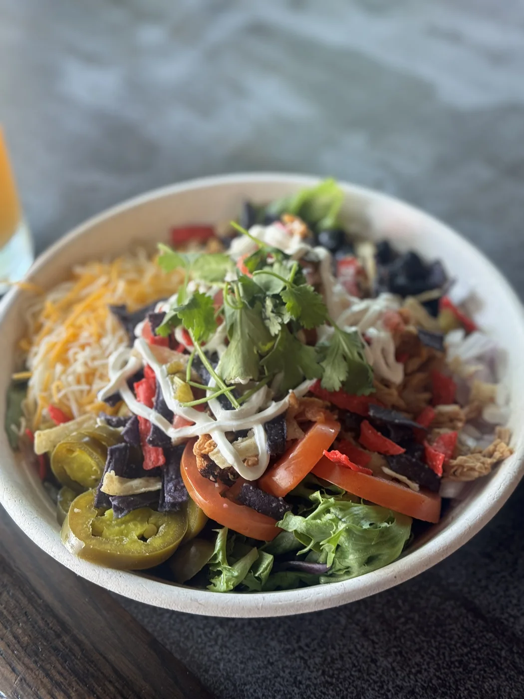 Fiesta Fresca Bowl over mixed greens at Royal James