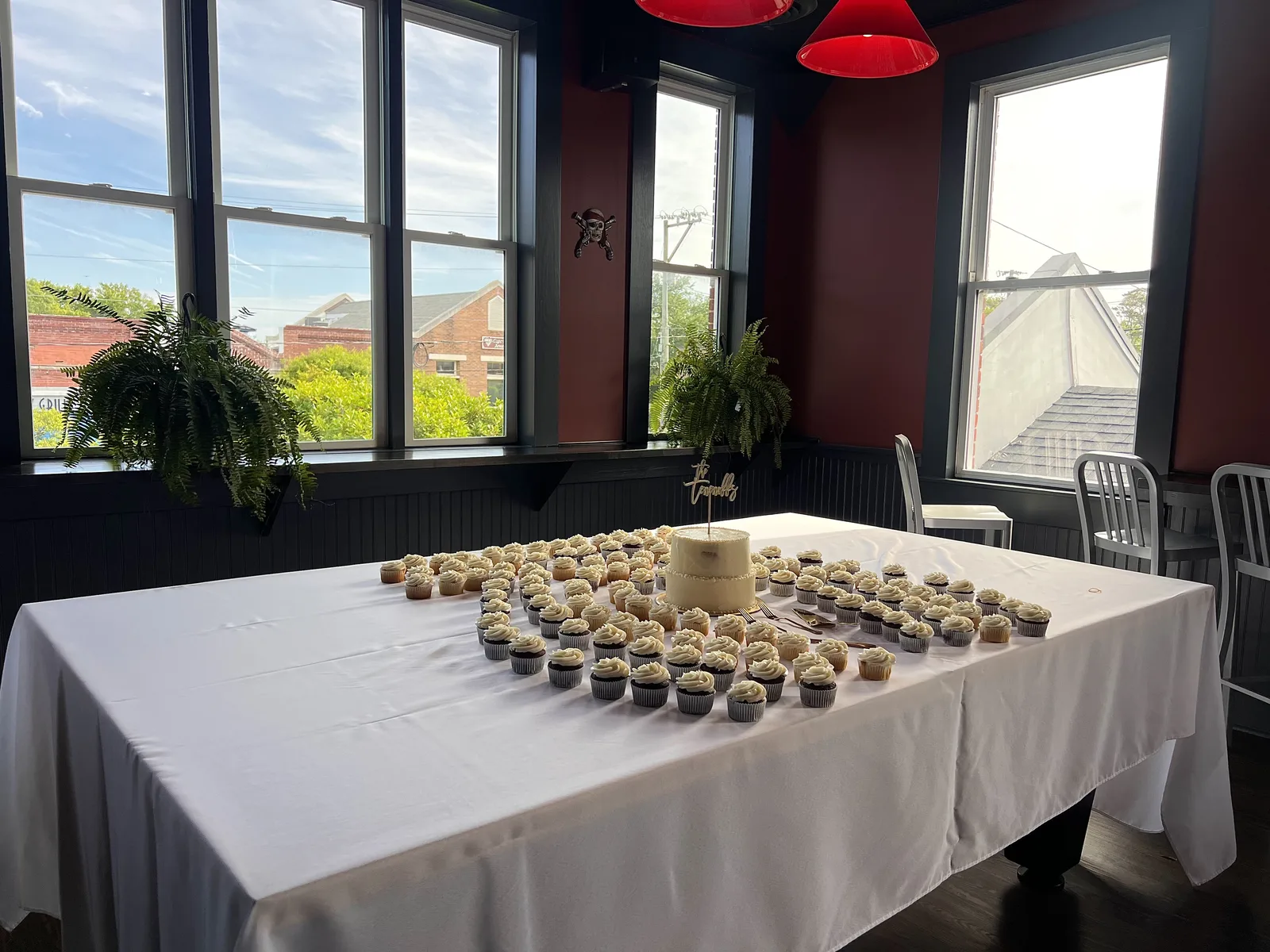 Dessert table arranged for one of our private events